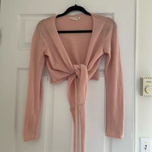 Reformation cashmere wrap sweater